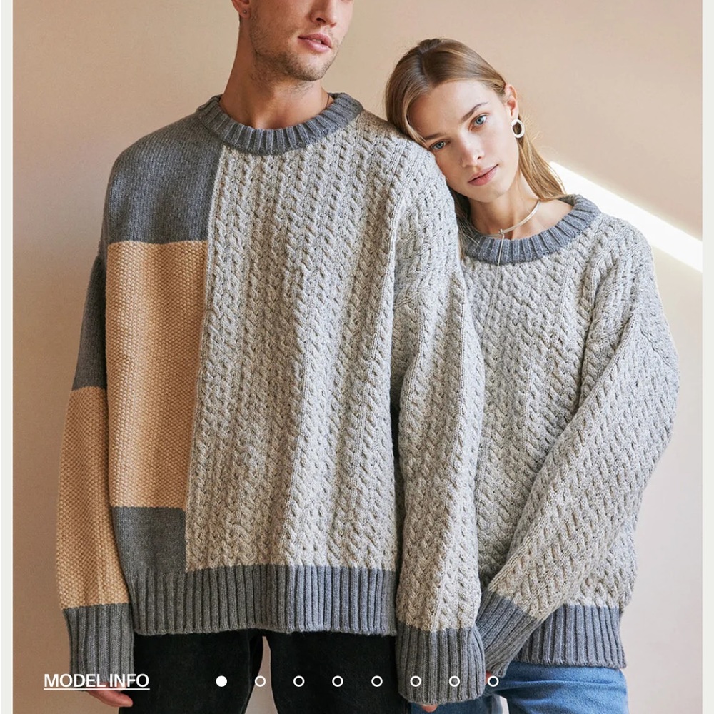 The Knotty Ones Patch Merino Wool Sweater Small